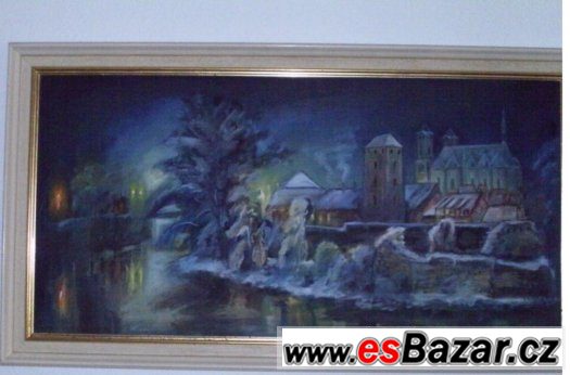 obraz-malovany-na-platne-ram-olejomalba-levne-270x70-cm