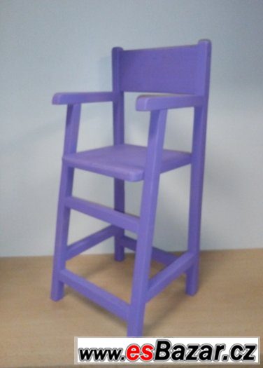 NOVÝ Nábytek pro panenku dřevěná židlička