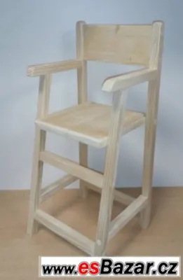 Nábytek pro panenky dřevěná židlička přírodní