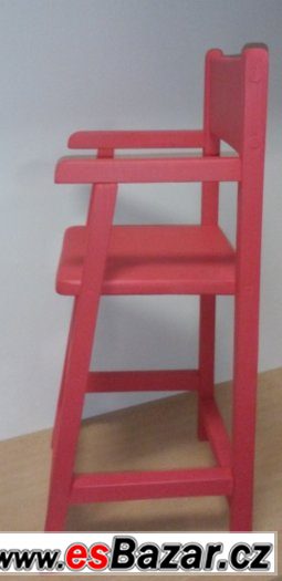 NOVÉ ZBOŽÍ Nábytek pro panenku dřevěná židlička červená