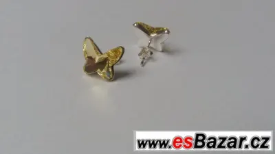Stříbrné náušnice se Swarovski Butterfly, 12 mm, nové