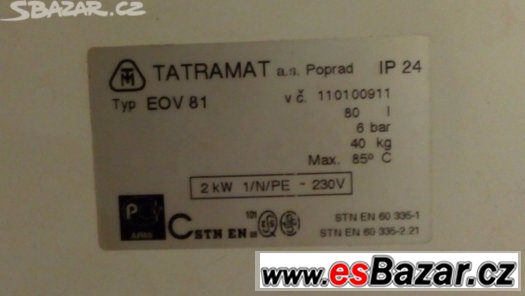 Elektrický boiler tatramat Elektrický boiler tatramat