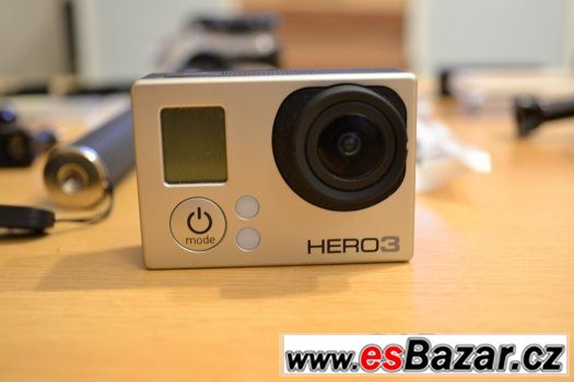 Prodám GoPro Hero 3 Silver plus příslušenství