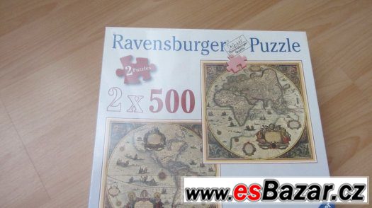PUZZLE Ravensburger Zlaté mapy 2x500