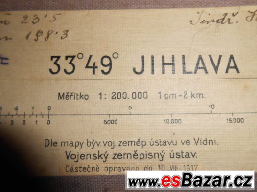 Prodám starou mapu Prodám starou mapu