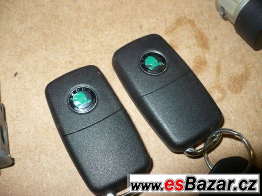 Fabia II Facelift vystřelovací klíče, sada zámků