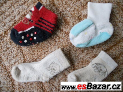 Novorozenecké ponožky - 4 páry