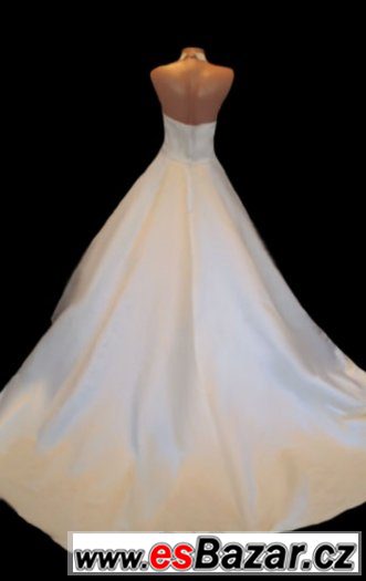 Luxusní Ivory svatební šaty s vlečkou vel.40/42