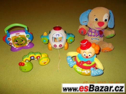 Hrající, mluvící hračky Fisher Price, Chicco, Vrtech-německé