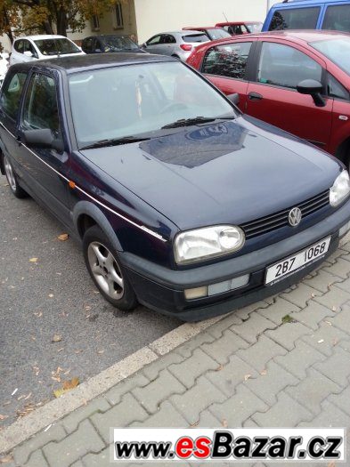 volkswagen golf 3, 1.6 16v,66kw, r.v.1997 levně,velice zacho