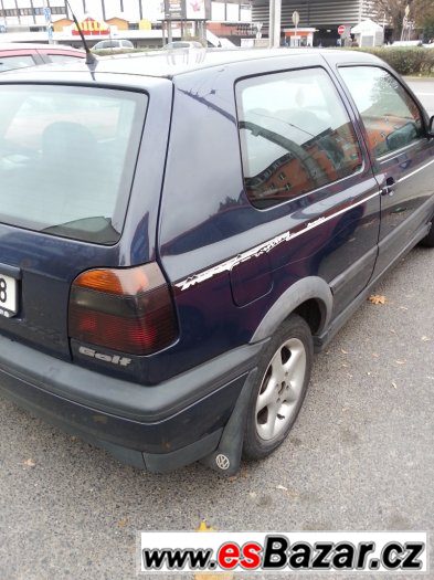 volkswagen golf 3, 1.6 16v,66kw, r.v.1997 levně,velice zacho