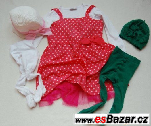 krasny-komplet-saty-tricko-klobouk-a-baret-vel-104