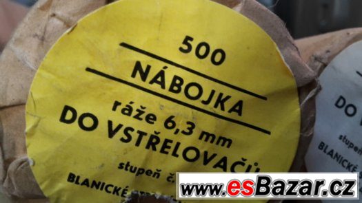 Nábojky do vstřelovače ráže 6,3mm/100kus 1 krabička