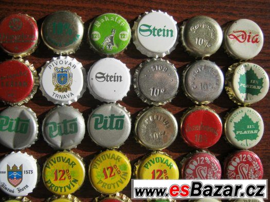 sbírka pivní zátky staré 60-70 léta