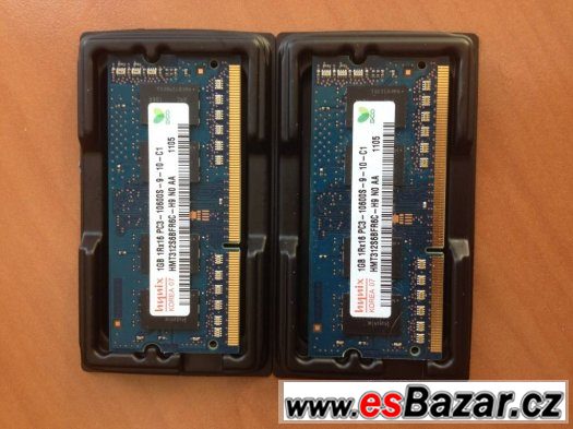 paměť 2x1GB pro notebook - SDRAM DDR3