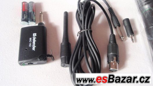 Bezdrátový karaoke mikrofon wireless 3m kabel 6,5 jack nové