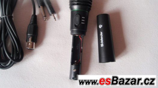 Bezdrátový karaoke mikrofon wireless 3m kabel 6,5 jack nové