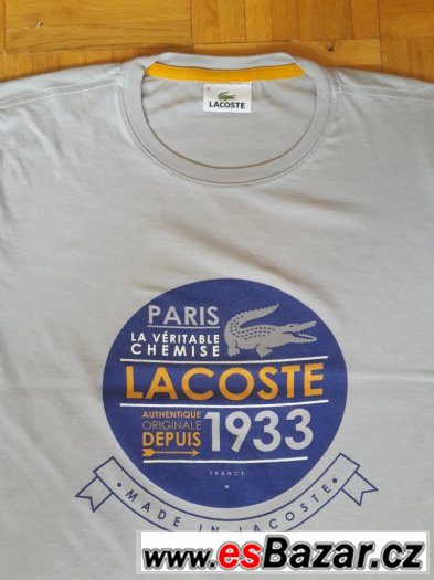 Pánské triko/tričko LACOSTE, vel. 4 (M)