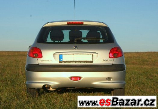 Peugeot 206 1.4HDi-50kw, 2005, klima, 6x airbag,nová STK