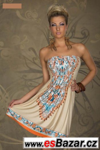 Letní šaty s originálním vzorem