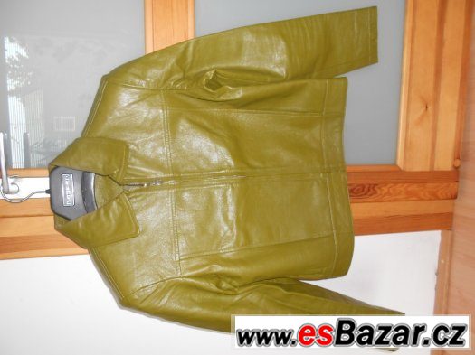 Senza Max kožená bunda zelená velikost 36