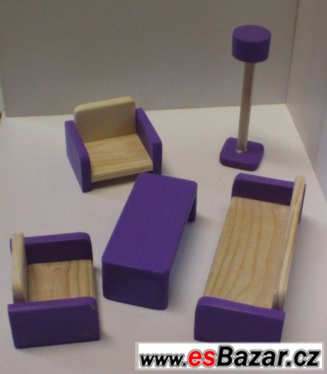 dřevěný nábytek pro panenky (do 12 cm)