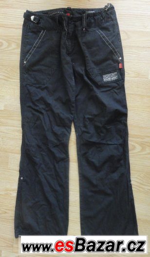 Dámské černé  plátěné kalhoty SAM73