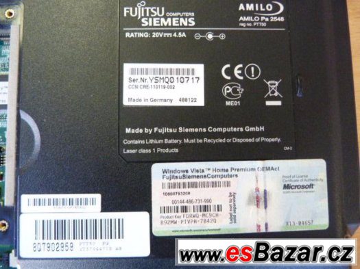Fujitsu Siemens Amilo Pa 2548 Fujitsu Siemens Amilo Pa 2548