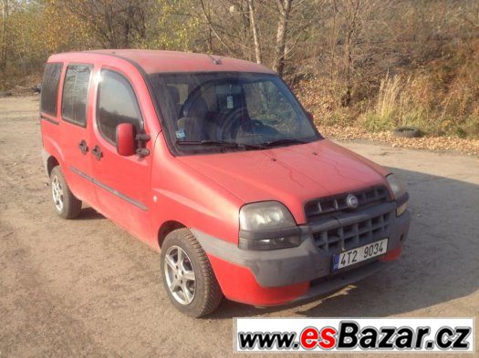 Prodám Fiat Doblo 1.2 47kw r.v.2002 STK do 10/2016, prosklen