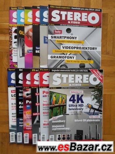 Časopisy Stereo & Video r. 2014 - KOMPLETNÍ