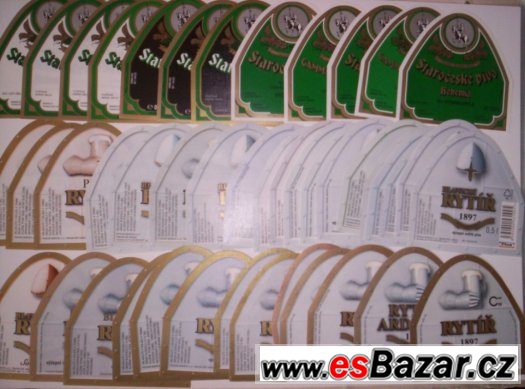 pivní etikety pivovar Benešov 280ks pivní etikety pivovar Benešov 280ks