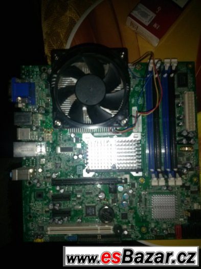 prodam desku z cpu intel core2 duo 2x2.66ghz soket 775