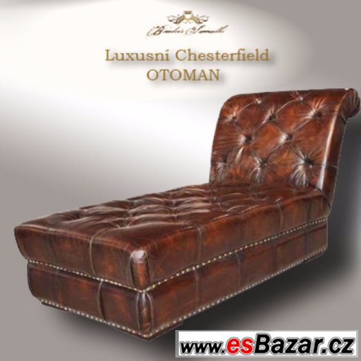 CHESTERFIELD LUXUSNÍ SEDACÍ OTOMAN