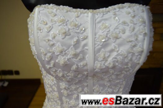 bílé svatební šaty, velikost 34-38