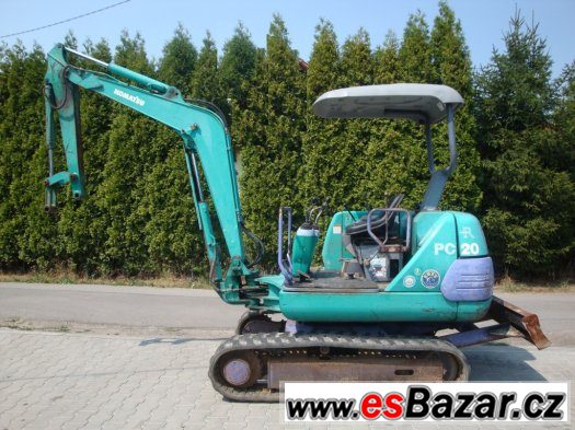 Minibagr KOMATSU PC20-7, minirýpadlo - hmotnost 2t