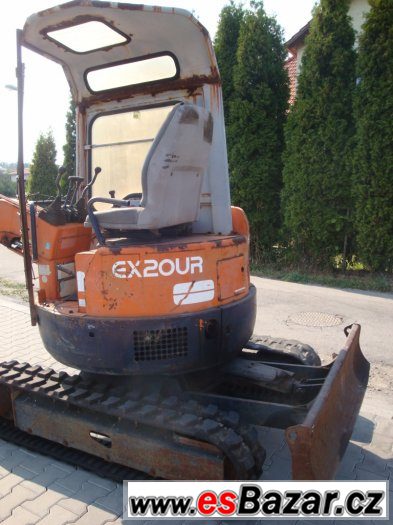 Minibagr HITACHI EX20UR, rypadlo 2000 kg