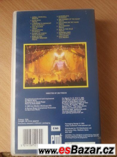 Iron Maiden live after death vhs