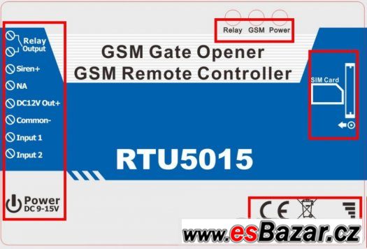 GSM terminál pro otevírání vrat prozvoněním