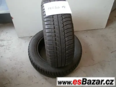 Prodám 2 x zimní pneu Goodyear 185/60-14