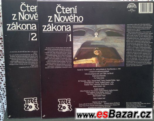 3x LP gramodeska: ČTENÍ ze STARÉHO a NOVÉHO ZÁKONA (Bible)