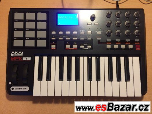 AKAI MPK 25 - MIDI CONTROLER, KEYBOARD, KLÁVESY