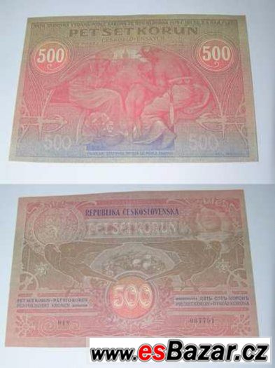 Kopie vzácných 1 republikových bankovek