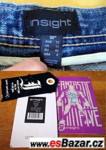 Insight dámské jeans vel. 30 - JAKO NOVÉ Insight dámské jeans vel. 30 - JAKO NOVÉ