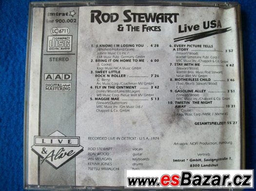 CD Rod Stewart a The Faces – Live USA. CD Rod Stewart a The Faces – Live USA.