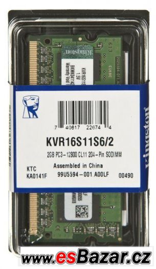 KINGSTON SODIMM 2GB DDR3 1600MHZ