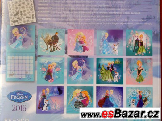 Velký nástěnný kalendář: Ledové království (Frozen) 2016