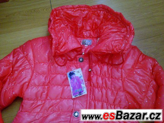 Nová zimní bunda Ledové království - červená- 110.hned.