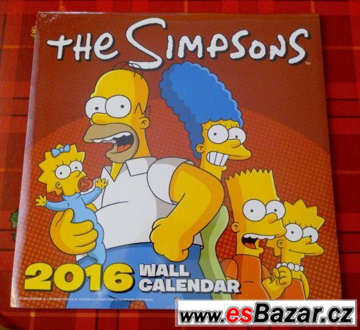 Nástěnný kalendář: The Simpsons 2016