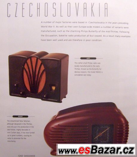 Sběratelská kniha BAKELITE RADIOS - Chartwell Books 1996