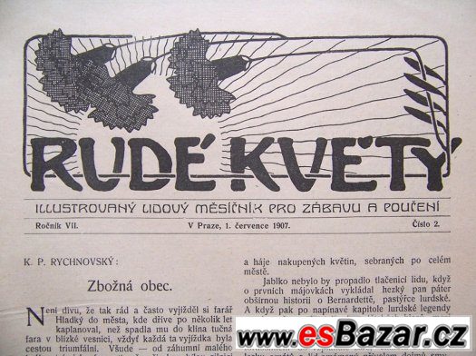 Rudé květy, kompletní ročníky 1906/1907 a 1907/1908